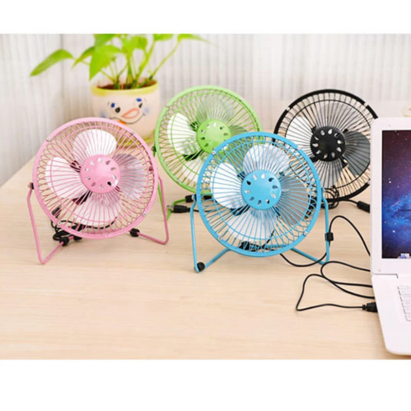 Usb Mini Fans Toy USB Fan Small Desk Usb 4 Blades Cooler Cooling Fan Operation Super Mute Silent