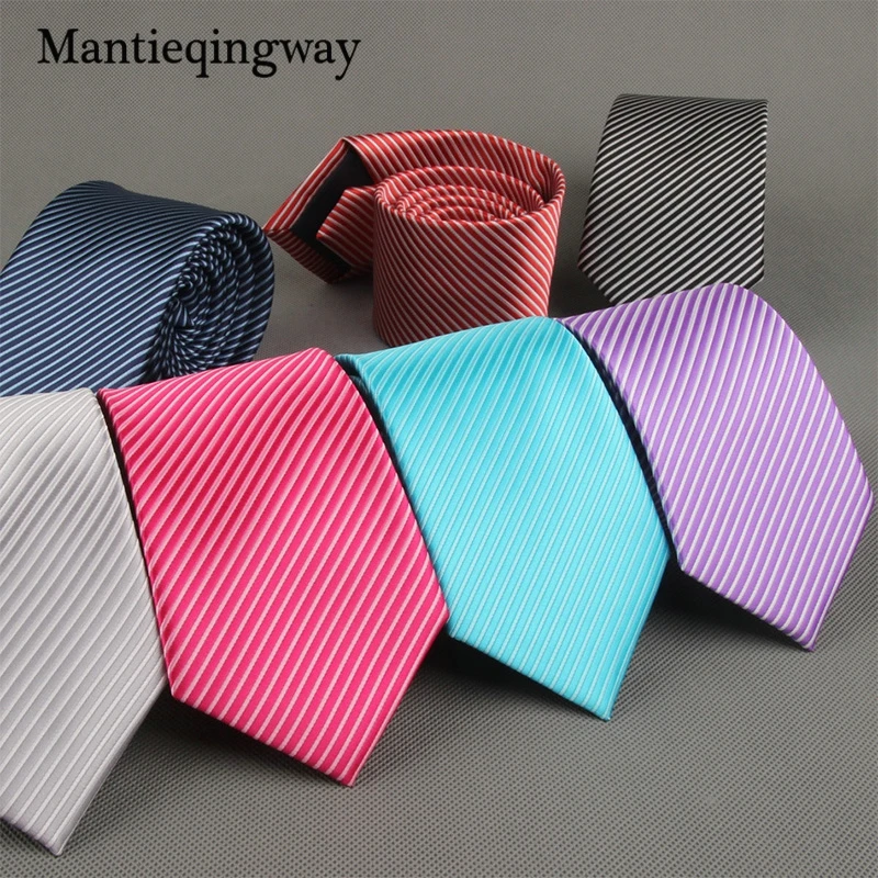 

Classic Business Wedding Tie Jacquard Striped Bowtie Cravat Necktie Slim Ties for Men