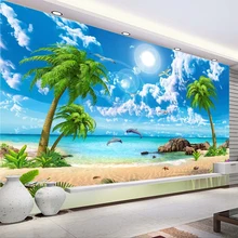 Фотообои 3D с морским пейзажем Настенные обои для гостиной ТВ