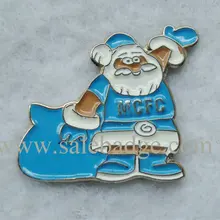 Делая Рождество нагрудные значки эмалью значок синий Санта Клаус брошь