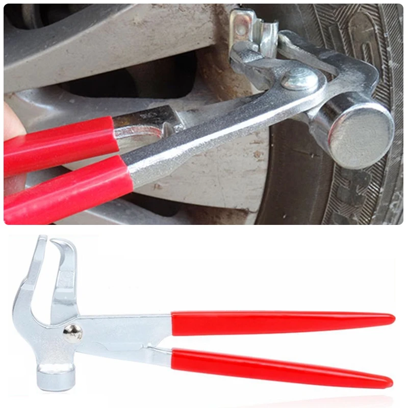 Image Heavy Duty Remover Balancer Wheel Balance Weight Plier Hammer Cutter Tire Tool Wheel Balancing Plier Tire Repair Tools Mayitr