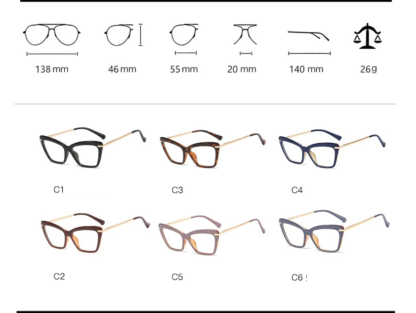 45932 кошачий глаз ретро очки оправа для мужчин и женщин Оптические модные компьютерные очки