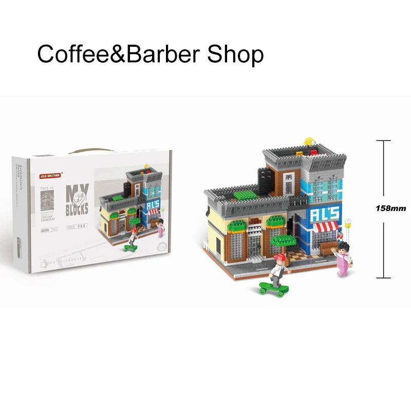 

Scene Simulation Building Blocks Small Particles Combination 4 Urban Street View Educational Toys Mini Bricks For Children