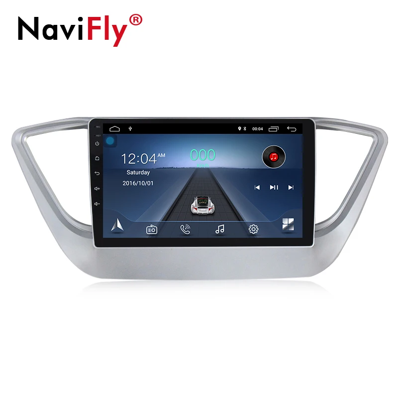 

Navi-Fly Full touch 9inch big screen Android8.1 Car GPS Navigator Video MP3 player for Hyundai Verna Solaris 2017