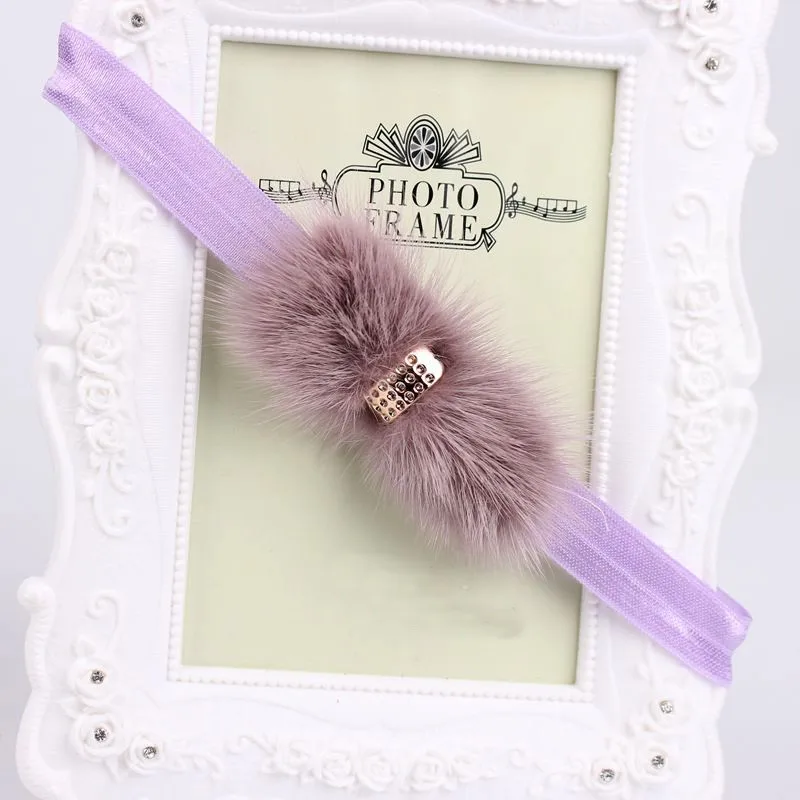 Милое меховое оголовье marten hairband аксессуары для волос Элегантные меховые банты оголовье для фотосъемки