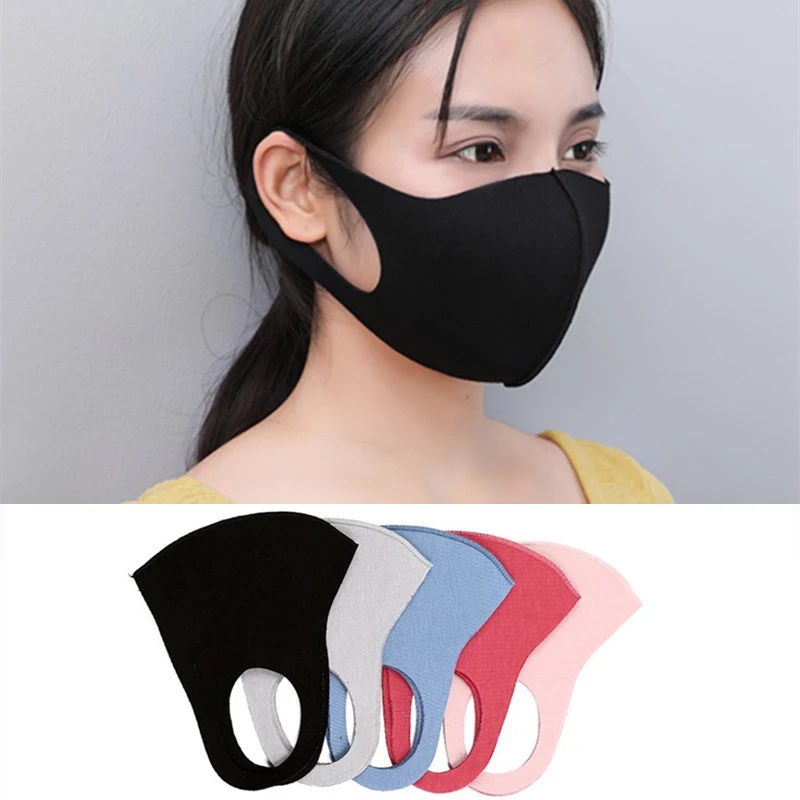 

Mouth Mask Breathable Unisex Sponge Face Mask Reusable Anti Pollution Face Shield Wind Proof Mouth Cover Flu Fabric Respirator