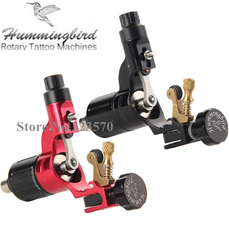 

Pro 2pcs Black&Red Hummingbird V2 Original Swiss Motor Rotary Tattoo Machine Gun kit liner shader for cord