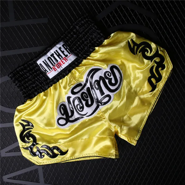 Вышивка тайского бокса шорты Мужские Шорты для купания Для Мужчин's комплексные боевые Бесплатные спарринг футболок для смешанных боевых искусств(MMA одежда SANDA кик бокс - Цвет: Style 1