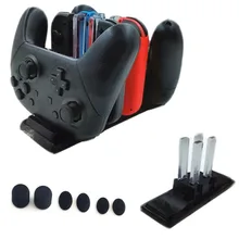 Nintend переключатель НС радость-con и Nintend переключатель Pro контроллер 6 в 1 зарядки для док-станции Зарядное устройство Стенд с светодиодный индикатор Тип C