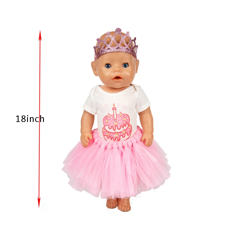 Платье для девочек с рисунком из мультфильма «Мой маленький аксессуары для малышей подходят 18 ''/43-46 см американский/жизнь/кукла