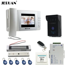 JERUAN Home wired 4.3“ LCD Video Door Phone intercom System Kit +touch key 700TVL RFID Waterproof IR Night vision Camera