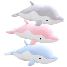 1 шт. 50 см Kawaii плюшевая пуховая хлопковая Подушка с дизайном «Дельфин» Красивая мягконабивная подушка в виде животного игрушки детские подарки