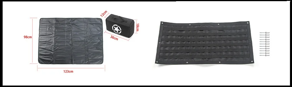 Interior do Carro Bolsa de Armazenamento Alforje para Jeep Estilo do Carro Mopai Lona Bagageira Acampamento Esteira Carga Organizador Bolsa Wrangler jk jl & 2 Cheap Organizadores