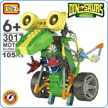 LOZ ideas Motor Building Blocks Robotic Tyrannosaur Robot T Rex Action Dinosaur Model Toys DIY Battery