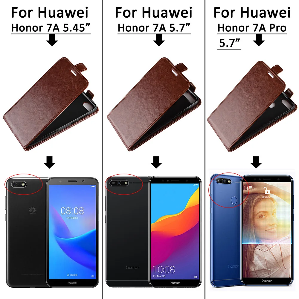 KHW1912_6_Vertical Flip Leather Case for Huawei Honor 7A Pro 5.99 inch