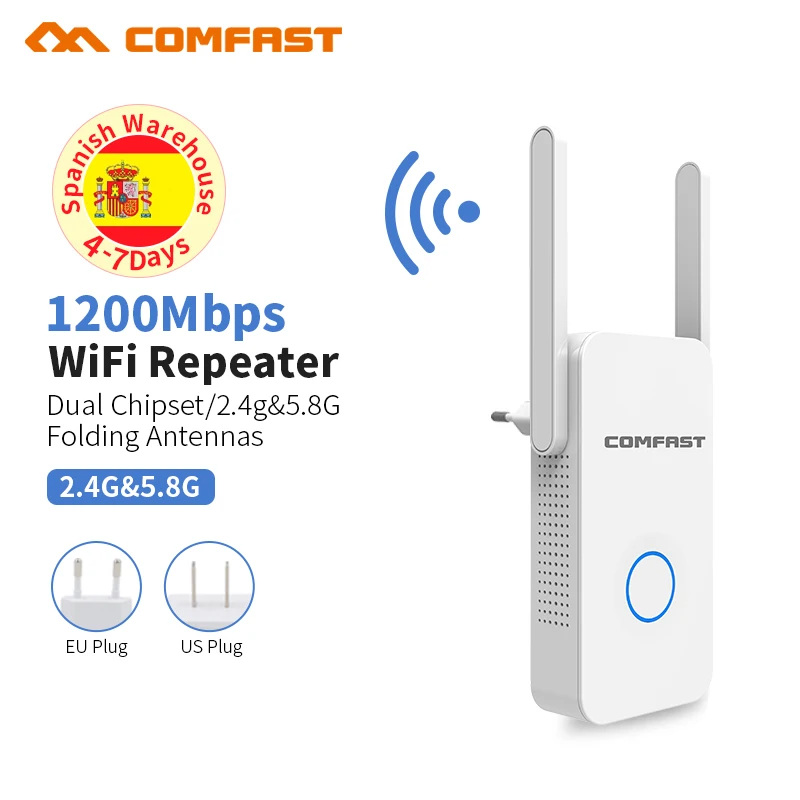 Comfast 1200 Мбит/с Беспроводной гигабитный Wi Fi ретранслятор сигнала усилитель