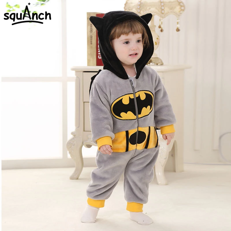 Kids Baby Bat Man Onesie Kigurumi Cartoon Cute Comfortable Soft Flannel