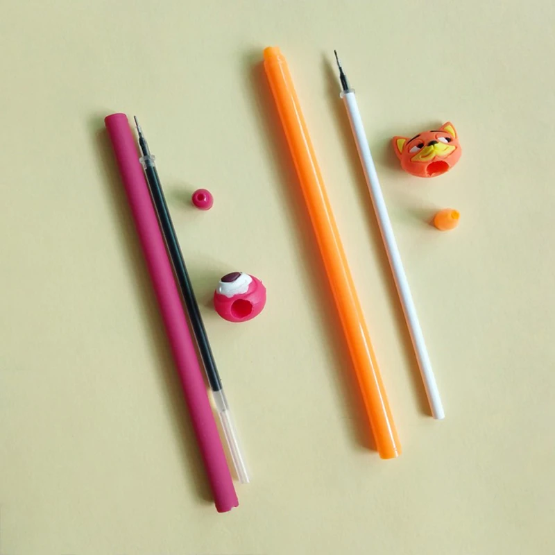 Гелевая ручка Kawaii с рисунком животных, медведя, лисы, для студентов, для учебы, для подписи, для школы, офиса, канцелярские принадлежности, детские подарки, 1 шт