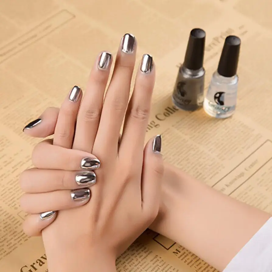 Buy Mirror Nail Polish Plating Silver Paste Metal