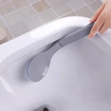 Изогнутая длинная ручка очиститель для туалета щетка съемная пластиковая большая туалетная щетка легко чистить щетка для ванной туалета