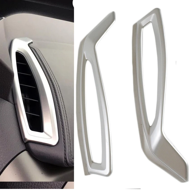 

2PCS Chrome ABS Matte Air condition AC vent outlet cover trim For Toyota CHR C-HR CH-R 2016 2017