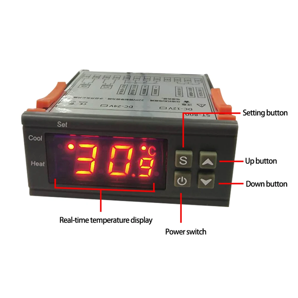 

Stc-800 Aquarium Incubator Seafood Machine Electronic Number Microcomputer Temperature Controller Refrigeration and Heating