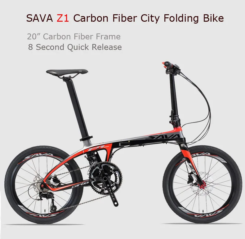 Excellent Sava Folding Bike 20 Inch Folding Bicycle Foldable Carbon Folding Bike 20 Inch With Shimano 105 22 Speed Mini Compact City Bike 8