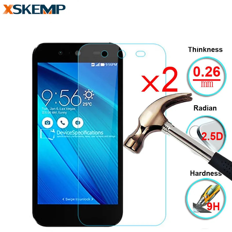 

2Pcs Arc Edge Transparent Screen Protector For Asus Zenfone 3 Laser ZC551KL Max ZC520TL ZC553KL ZS550K Real Tempered Glass Film