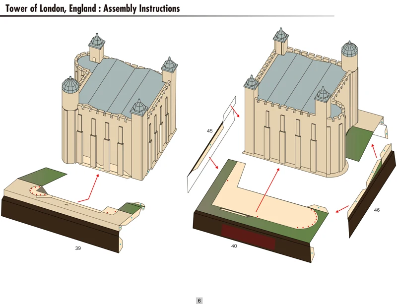 Лондонский Тауэр, английская Бумажная модель 3D архитектурное здание DIY обучающие игрушки ручной работы для взрослых игра-головоломка