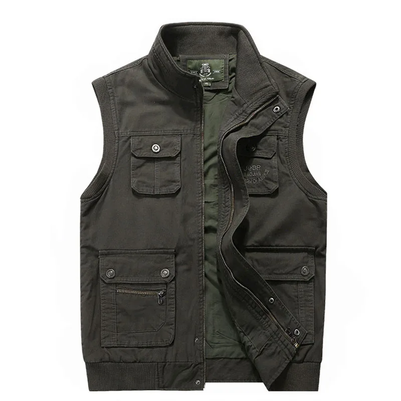 Mens Hiking Vests Multi Pockets Vest Outdoor Camping Hunting Waistcoat Tactical Fishing Travel Climbing Jacket (2)
