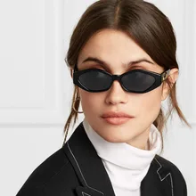 New Sunglasses Fashion Brand Ladies Sun Glasses Small Frame Cat Eye Cool White 3D Leopard Frame Black Yellow Blue Lens