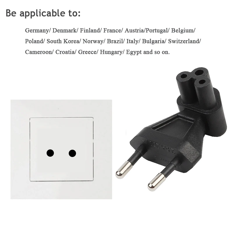 ЕС преобразования энергии Вилки для IEC320 C5 JORINDO, Европейский 2 контактный разъем IEC 320 C5 под прямым углом Мощность адаптер