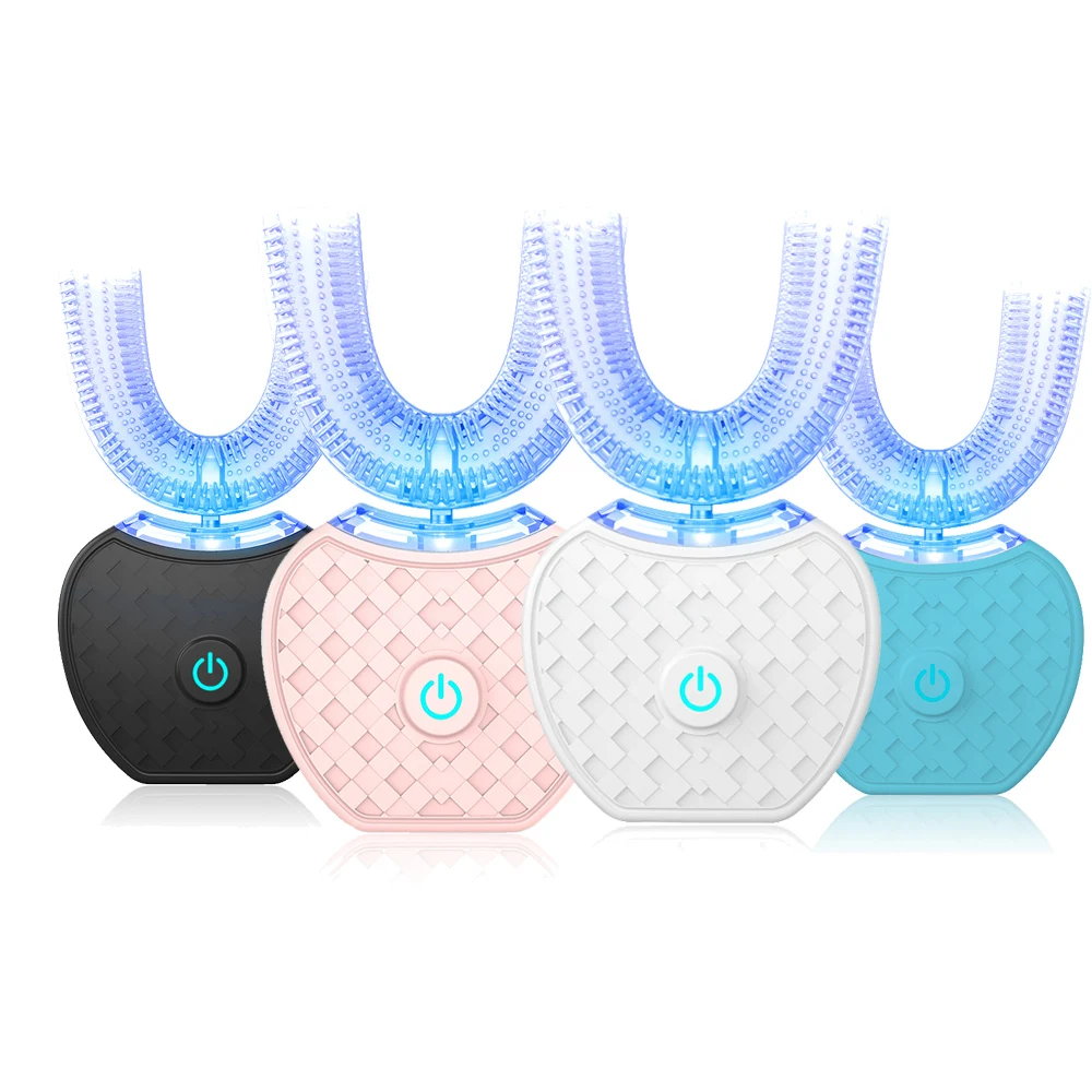 

360 Automatic Sonic Electric Toothbrush Waterproof Intelligent U Type Automatic Toothbrush Whitening Electric Power Toothbrush