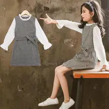 Spring Toddler Girls Dress Plaid Kids School Dresses 2019 Dress For Girls Long Sleeve Children’s Clothing Fashion Kids Clothes