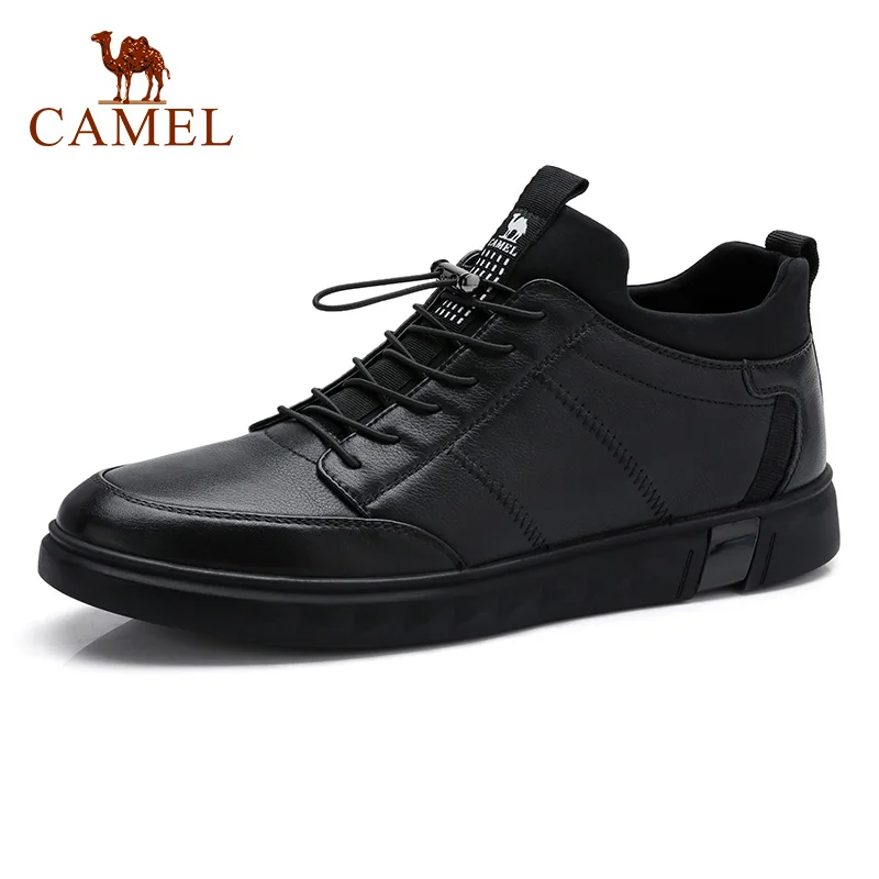 

CAMEL Outdoor Men Casual Shoes Male Non-slip Fashion Elastic Band Sock-on shoelace Comfortable Insole Rubber Sole Man Footwear
