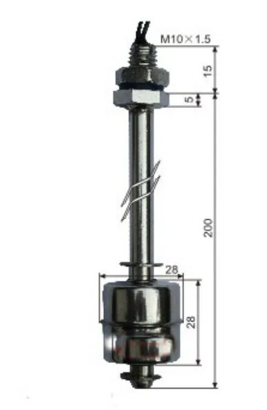 110V 0.5A 10 Вт MK-SFS20010 Нержавеющая сталь 2 мяча уровня воды Сенсор Вертикальная Поплавковый выключатель