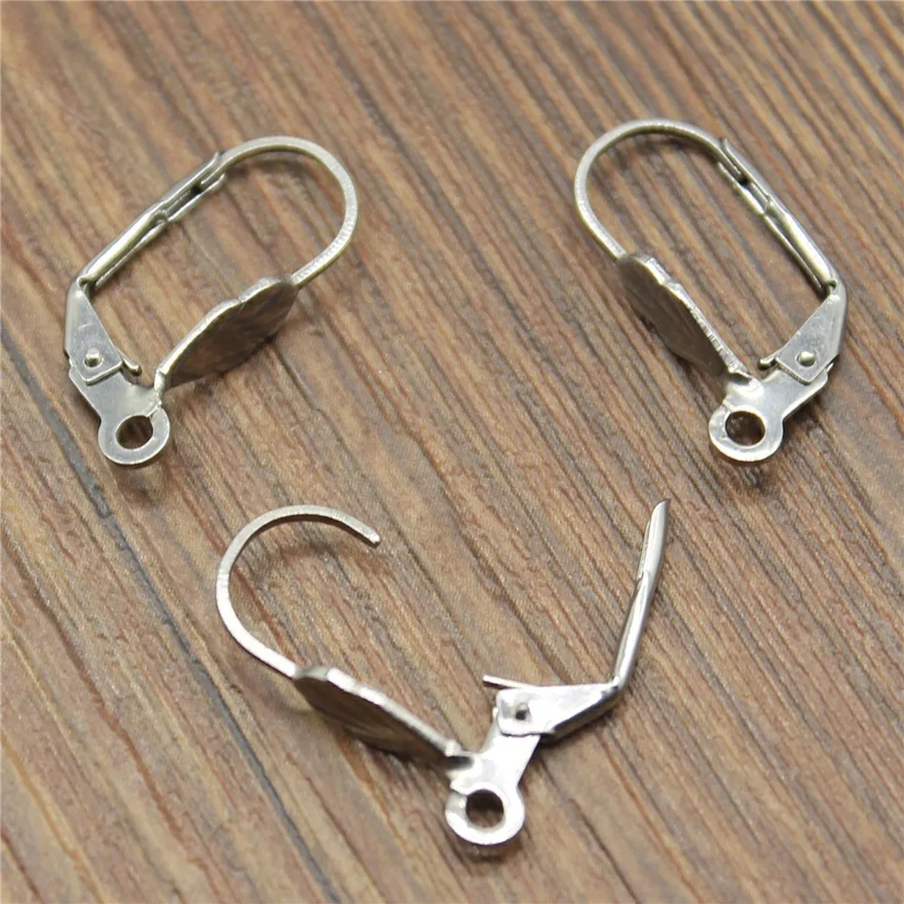 20pcs Stainless Steel Material 18x9mm Shell Earring Hooks Earrings