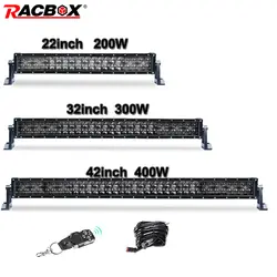 Светодиодный бар внедорожный 5D 22 ''32'' 42 ''200 W 300 W 400 W светодиодный световой бар изогнутые рабочие лампы для фары для авто грузовика 4x4 4WD ATV SUV 12 V