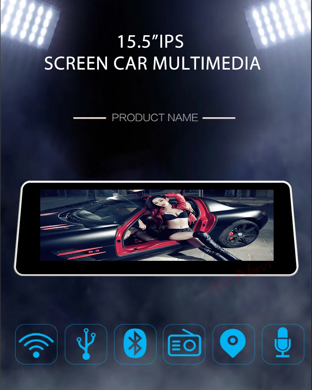 Sale KiriNavi 8 Core Android9.1 2+32G PX5  15.5" car dvd player for AUDI A6 A6L 2013-2019 WIFI Bluetooth car radio gps navigation 0