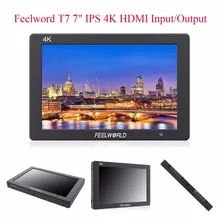 FEELWORLD T7 4 К HDMI Вход/Выход на Камера Мониторы Full HD 7 «IPS Экран Дисплей, алюминий металла Рамки видео Мониторы для Камера