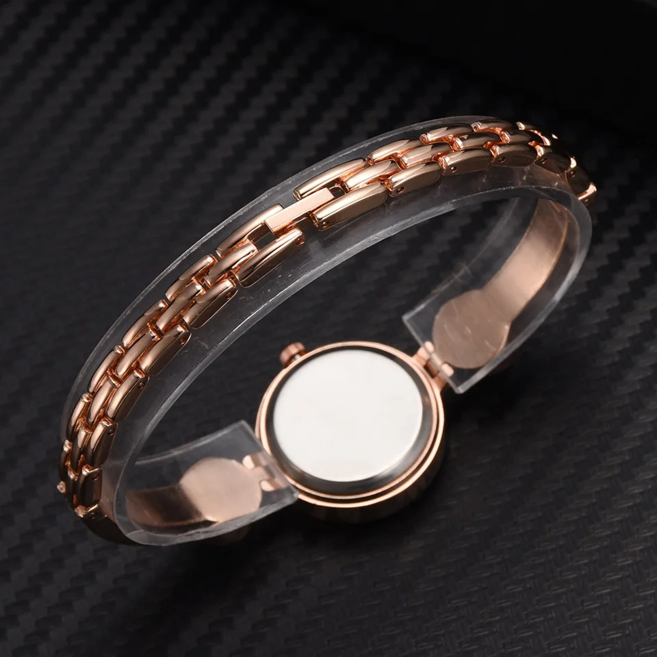 Бренд Disu, женские часы, браслет из розового золота, женские часы, уникальный дизайн, круглые стразы, кварцевые нарядные часы, Reloj Mujer