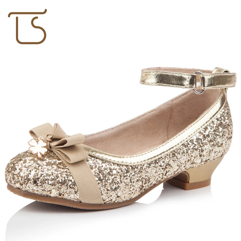 Buy 2017 new Sparkle Girl heel shoes Big Kids mid heel