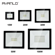 AC190-265V LED Flood Light 10W 20W 30W 50W 100W LED Spotlight Reflector Outdoor Lighting Waterproof IP66 Ultra thin Floodlight waterproof rgb led flood light 10w 20w 30w ac85 265v reflector led spotlight floodlight outdoor lighting with remote control