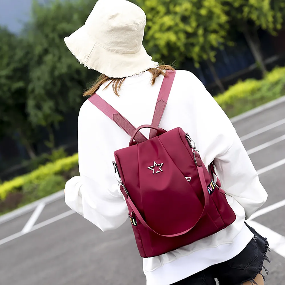 Backpack Women Anti-theft Oxford Backpack School Personality Wild Oxford Cloth Small Backpack Travel