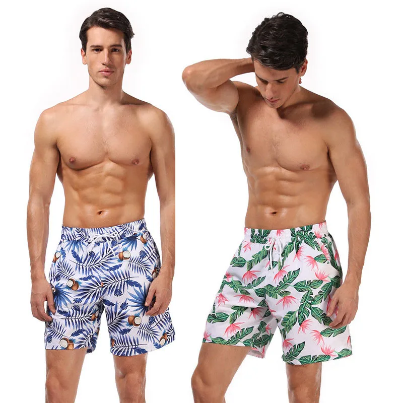 2019 для мужчин's пляжные шорты плавания цветочный 3D принт Семейные комплекты