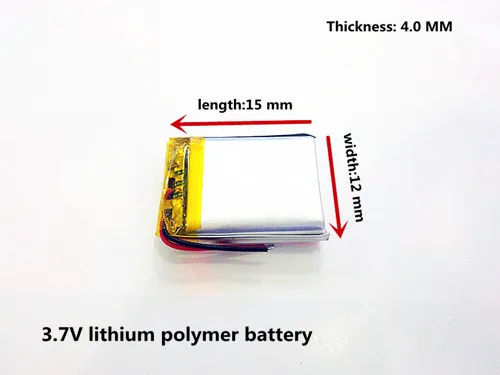 3.7V polymer lithium battery 401215 MP3 MP4 60MAH Bluetooth headset small toy sound | Электроника