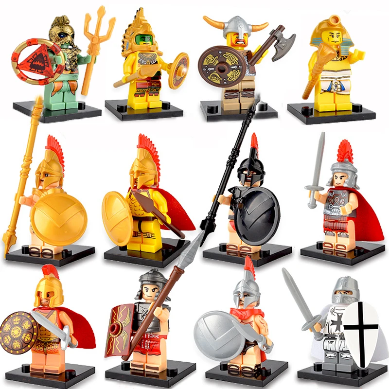 

Gladiator Castle Kingdoms Knights Soldier compatible with shield Battle castle knight building blocks toys