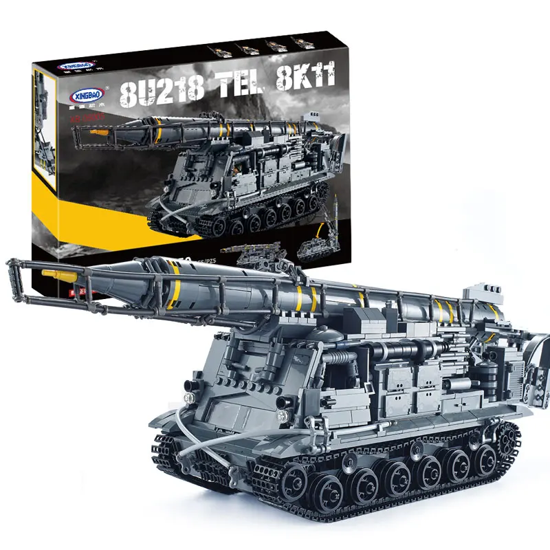 

IN STOCK Xingbao 06005 1750Pcs Military Series The 8U218 TEL 8K11 Set Building Blocks Brick Children Educational Boy`s Toy Model