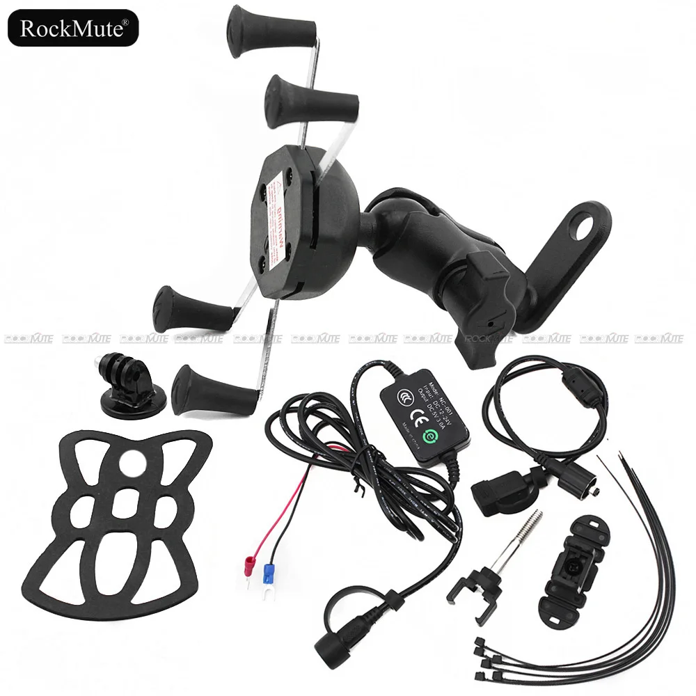 Держатель мобильного телефона USB Зарядное устройство для KTM DUKE 125 200 390 DUKE 2012 2013 2014 2015 2016 2017 2018 gps навигации крепёжный кронштейн