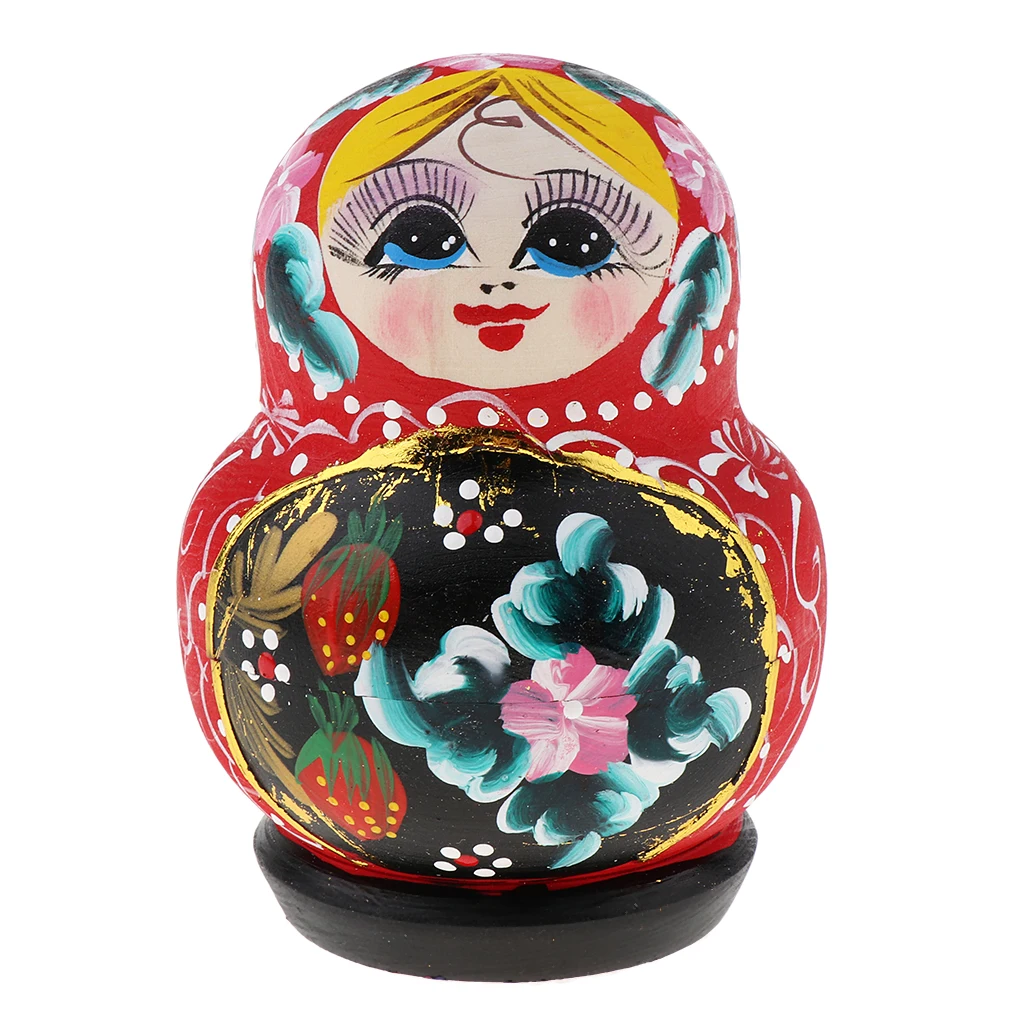 MagiDeal 10x Colorful Russian Nesting Doll Babushka Matryoshka Stacking Doll Kids Children Fun Toys